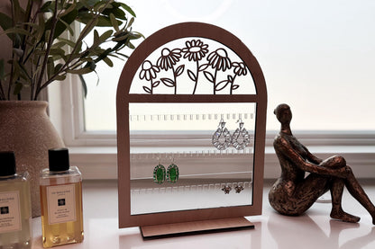 Floral Earring Stand for Laser Cutting Laser Earring Stand Jewelry Stand For Earrings SVG Glowforge SVG for Jewelry Stand svg Jewelry Holder