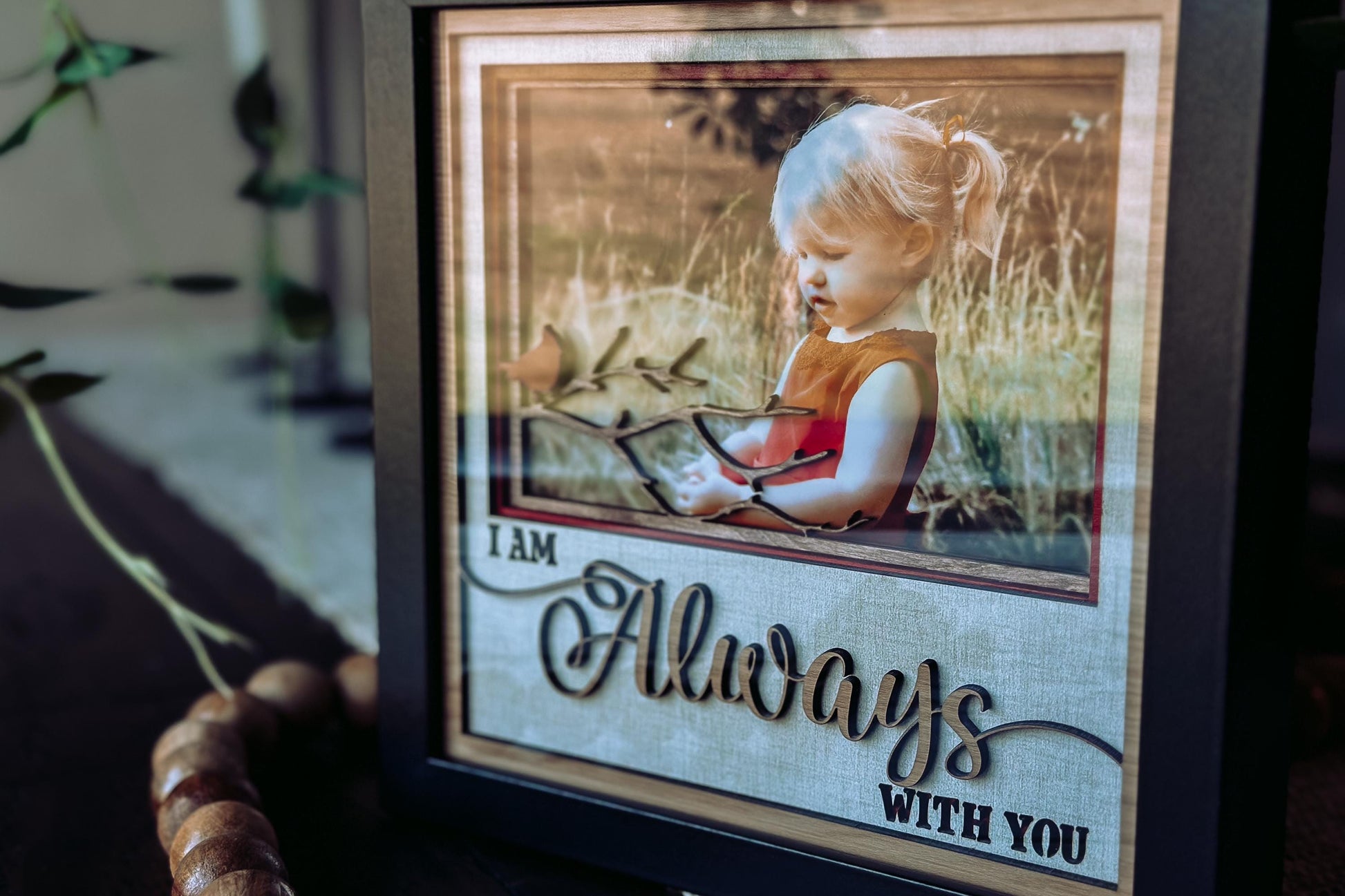 I Am Always With You Memorial Layered SVG, Shadow Box SVG with Glass, Memorial Keepsake, Sympathy Gift, DIY Layered Shadow Box Template