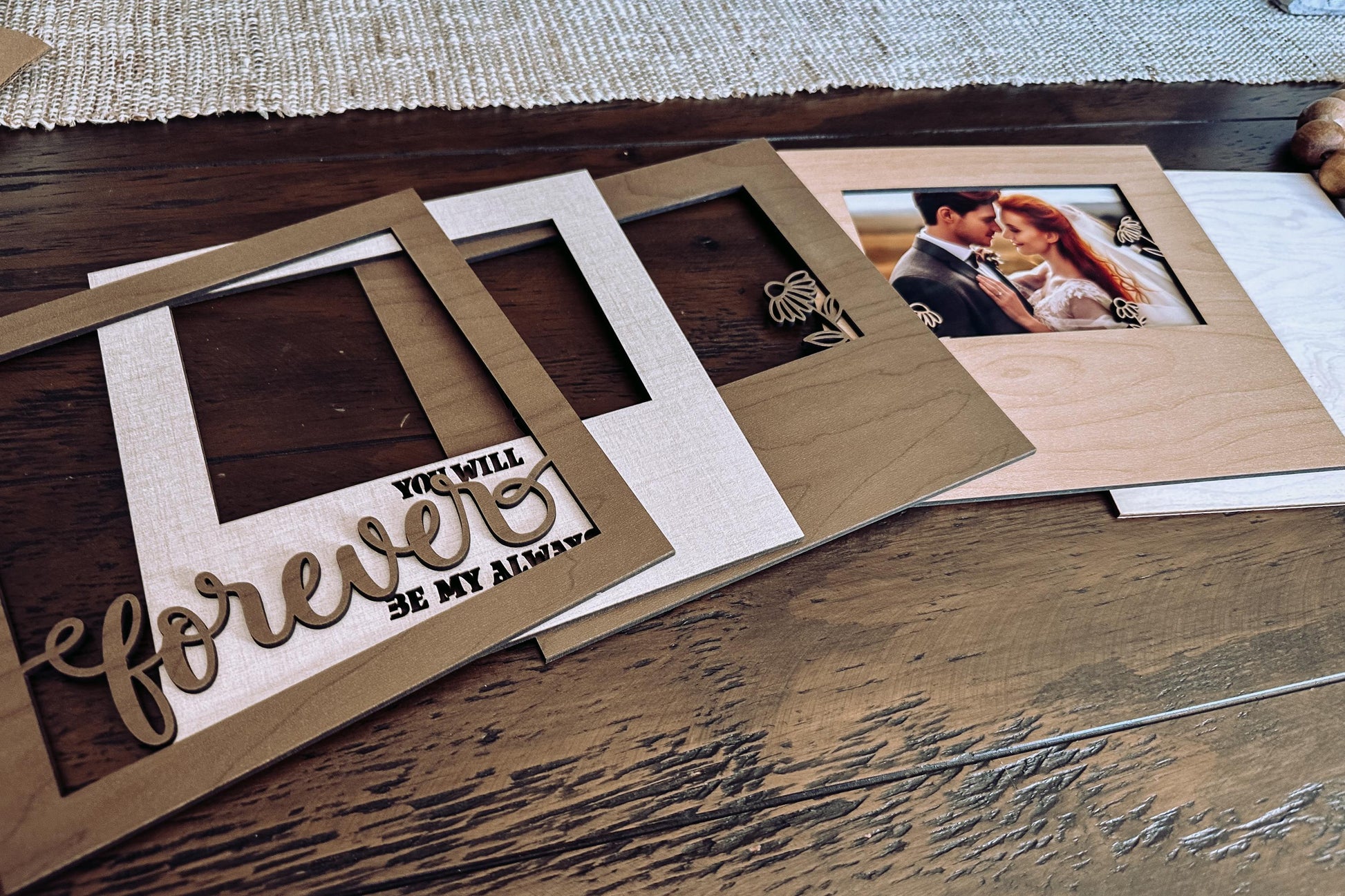 You Will Forever Be My Always Layered SVG, Shadow Box SVG with Glass, Wedding Keepsake, Anniversary Gift, Engagement Frame SVG