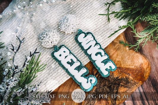 Jingle Bell Earrings SVG - Festive Glowforge SVG, Xtool SVG, Earring svg Design for Crafting!