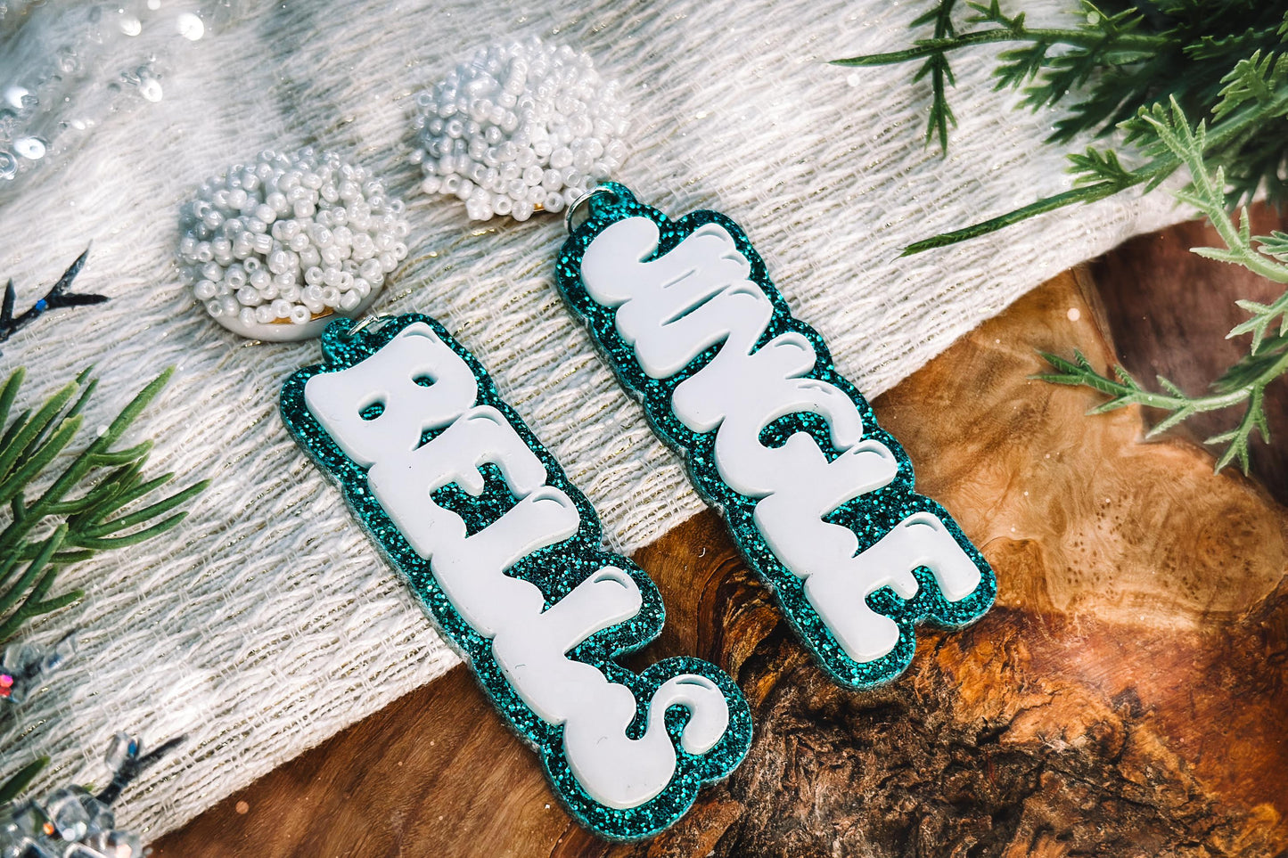 Jingle Bell Earrings SVG - Festive Glowforge SVG, Xtool SVG, Earring svg Design for Crafting!