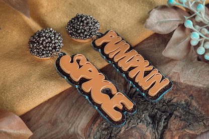 Pumpkin Spice Layered Earrings SVG - Fall Glowforge SVG, Xtool SVG, Earring svg Design for Crafting!
