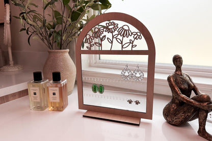 Floral Earring Stand for Laser Cutting Laser Earring Stand Jewelry Stand For Earrings SVG Glowforge SVG for Jewelry Stand svg Jewelry Holder