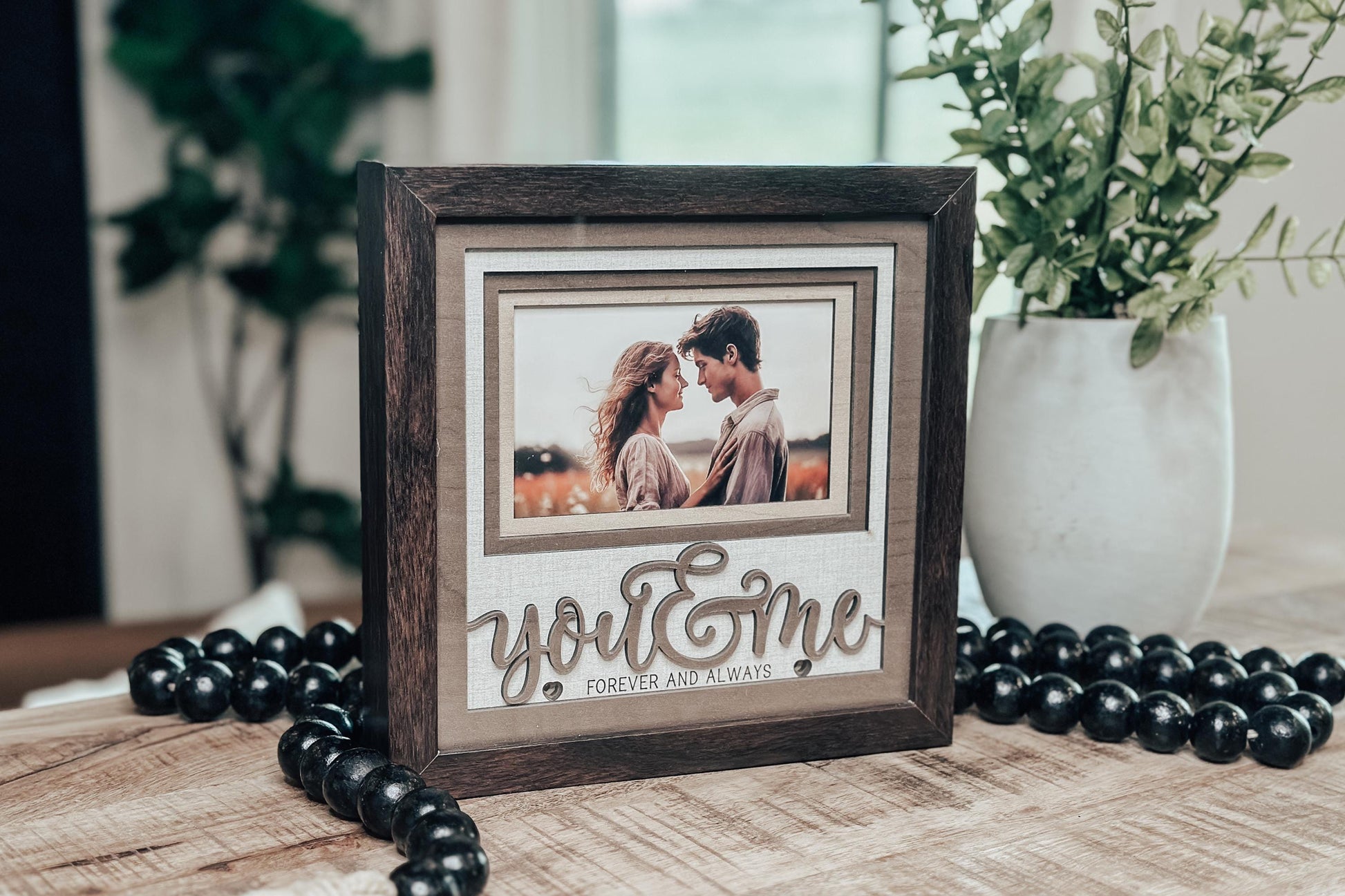 You & Me Forever And Always Layered SVG, Shadow Box SVG with Glass, Wedding Keepsake, Anniversary Gift, Engagement Frame SVG Glowforge svg