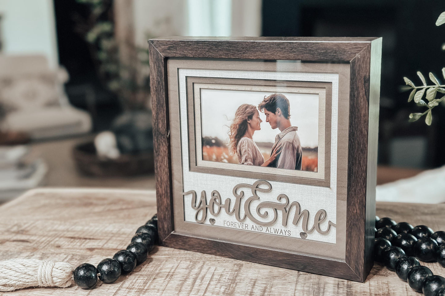 You & Me Forever And Always Layered SVG, Shadow Box SVG with Glass, Wedding Keepsake, Anniversary Gift, Engagement Frame SVG Glowforge svg