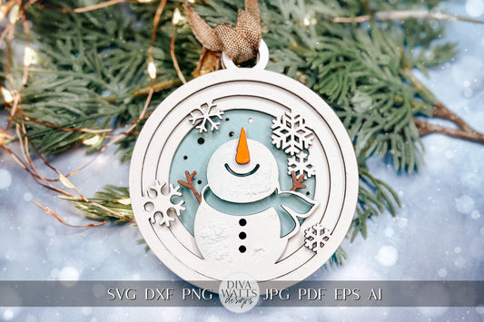 Nativity Ornament SVG Laser File Layered Nativity Wood Ornament Jesus Ornament Manger Scene ornament for Glowforge svg O Holy Night Ornament