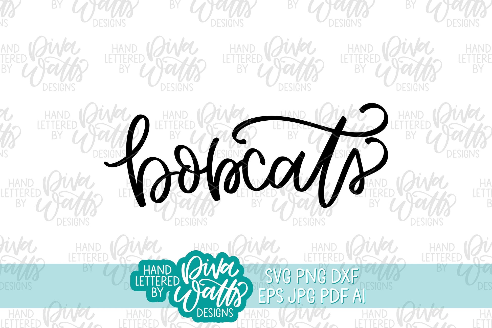 Bobcats Mascot Hand Lettered Design | Bobcats SVG | School Mascot SVG | Football Mascot SVG | Digital Download Bobcats Mascot svg