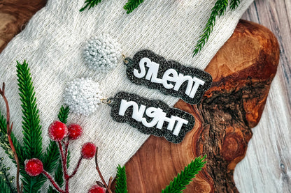 Silent Night Earrings SVG - Christmas Glowforge SVG, Xtool SVG, Earring Svg Design for Crafting!