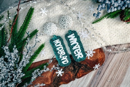 Winter Wonderland Earrings SVG - Seasonal Glowforge SVG, Xtool SVG, Earring svg Design for Crafting!