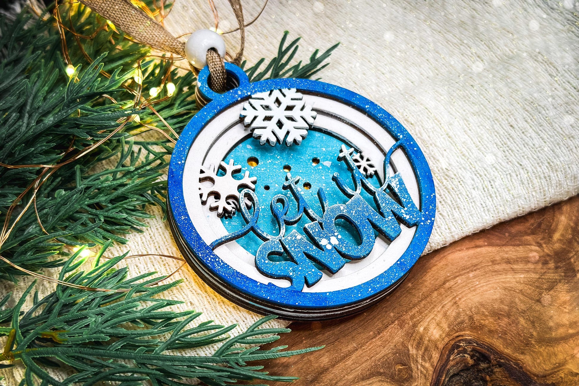 Poinsettia Layered Christmas Ornament SVG, We Wish You a Merry Christmas Ornament, Laser Cut Ornament, 3D Poinsettia Ornament Glowforge svg