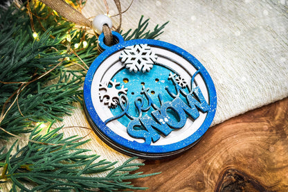 Poinsettia Layered Christmas Ornament SVG, We Wish You a Merry Christmas Ornament, Laser Cut Ornament, 3D Poinsettia Ornament Glowforge svg
