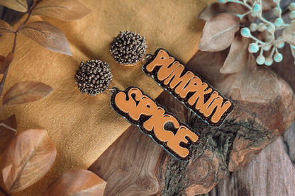Pumpkin Spice Layered Earrings SVG - Fall Glowforge SVG, Xtool SVG, Earring svg Design for Crafting!