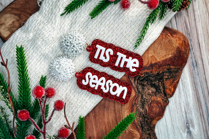 Tis the Season Layered Earrings SVG - Christmas Glowforge SVG, Xtool SVG, Earring svg Design for Crafting!