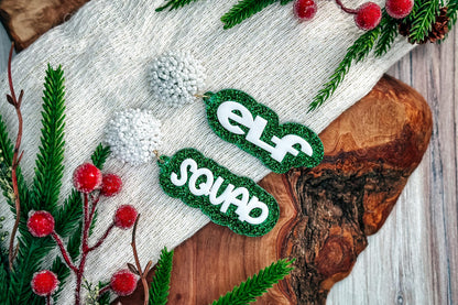 Elf Squad Earrings SVG - Christmas Glowforge SVG, Xtool SVG, Earring svg Design for Crafting!