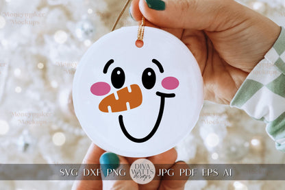 Snowman Faces SVG Bundle | 31 Cute Snowman Face Designs for Christmas Crafts | Perfect for Cricut, Silhouette & DIY Holiday Decor
