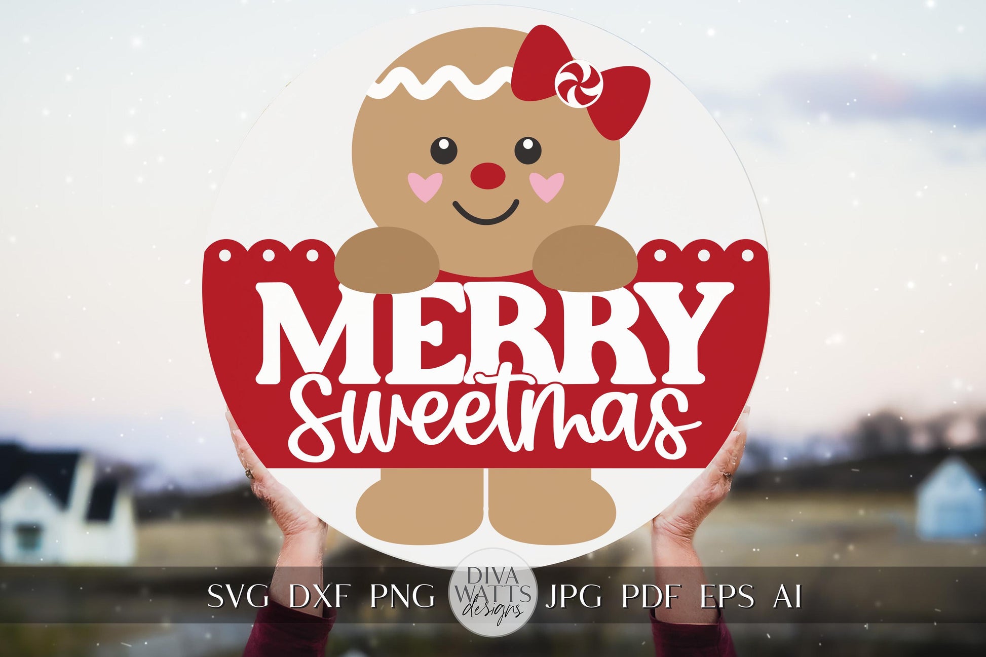 Merry Sweetmas Gingerbread SVG – Christmas Holiday Cut File for Cricut & Silhouette