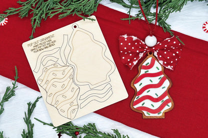 Pop-Out Christmas Tree Ornament Laser File | DIY Layered Ornament SVG | Perfect for Ornament Bar Crafting | Christmas Cookie Pop Out Laser