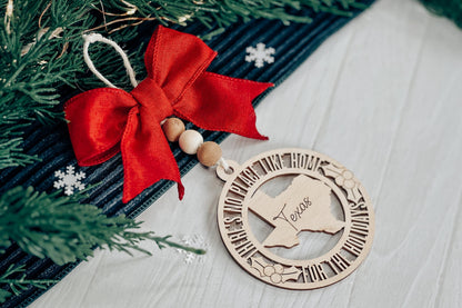 All 50 States Christmas Ornament SVG Laser Cut File | There's No Place Like Home | State Shape Ornament | Laser Ready Holiday Decor SVG