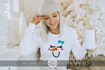 Snowman Faces SVG Bundle | 31 Cute Snowman Face Designs for Christmas Crafts | Perfect for Cricut, Silhouette & DIY Holiday Decor