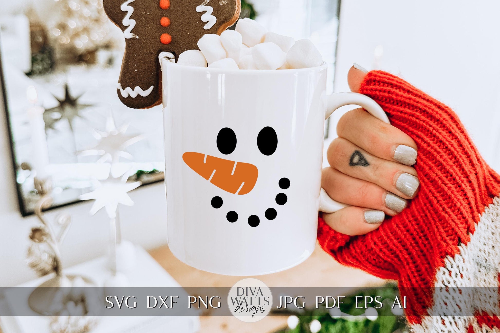 Snowman Faces SVG Bundle | 31 Cute Snowman Face Designs for Christmas Crafts | Perfect for Cricut, Silhouette & DIY Holiday Decor