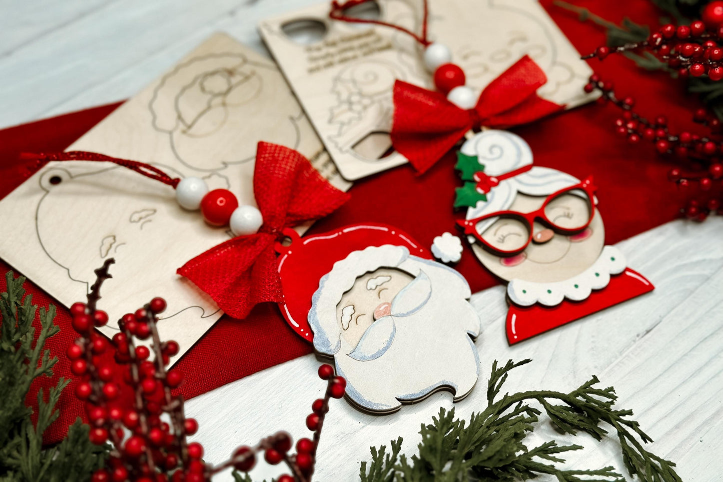 Pop-Out Christmas Tree Ornament Laser File | DIY Layered Ornament SVG | Perfect for Ornament Bar Crafting | Christmas Cookie Pop Out Laser