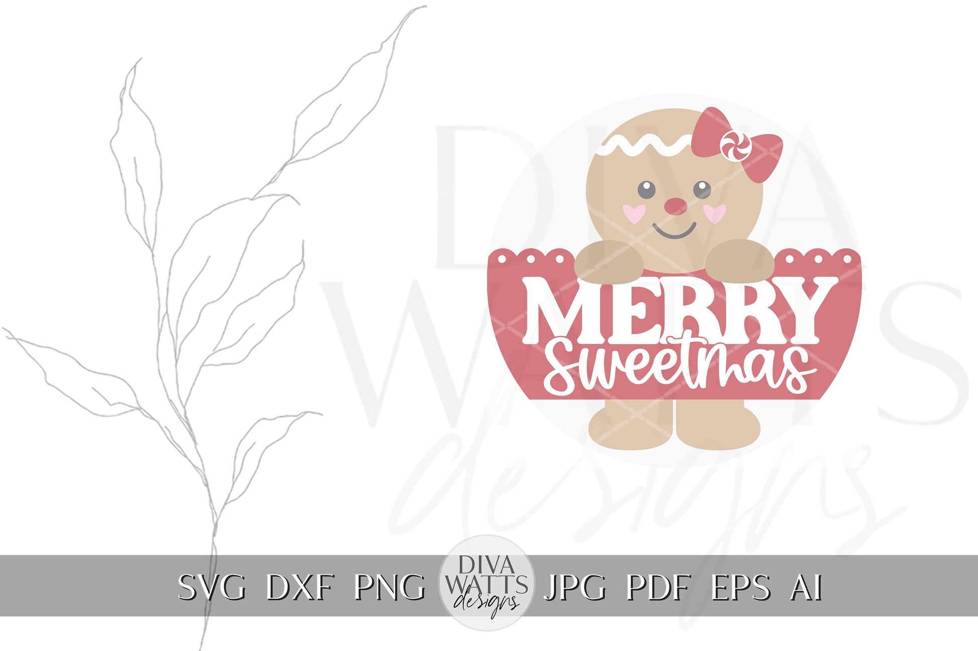 Merry Sweetmas Gingerbread SVG – Christmas Holiday Cut File for Cricut & Silhouette