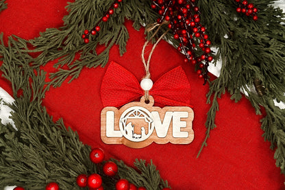 Nativity LOVE Ornament SVG Laser File | Christmas Wood Cutout Design | Laser Ready Nativity Scene LOVE Ornament Digital Download