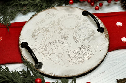 Santa Milk & Cookies Tray Laser File | Fast Scoring-Only Christmas SVG | DIY Holiday Decor Design | Santa Tray Laser SVG | Easy Laser Design