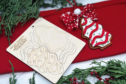 Pop-Out Christmas Tree Ornament Laser File | DIY Layered Ornament SVG | Perfect for Ornament Bar Crafting | Christmas Cookie Pop Out Laser