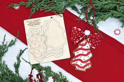 Pop-Out Christmas Tree Ornament Laser File | DIY Layered Ornament SVG | Perfect for Ornament Bar Crafting | Christmas Cookie Pop Out Laser