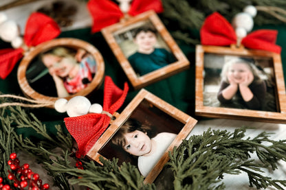 Laser Cut Photo Ornament SVG Bundle | Customizable Christmas Ornament Frames | Over 100 Pieces Included | Create Your Own Ornament
