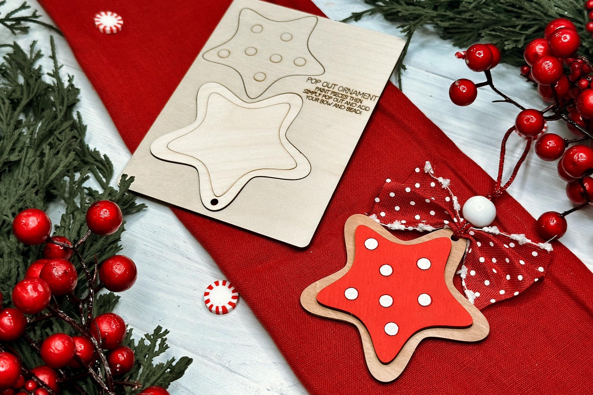 Snowman Pop Out Ornament SVG | Laser Cut Christmas Ornament Template | DIY Holiday Craft | Ornament Bar Design | Ornament Bar Ornament