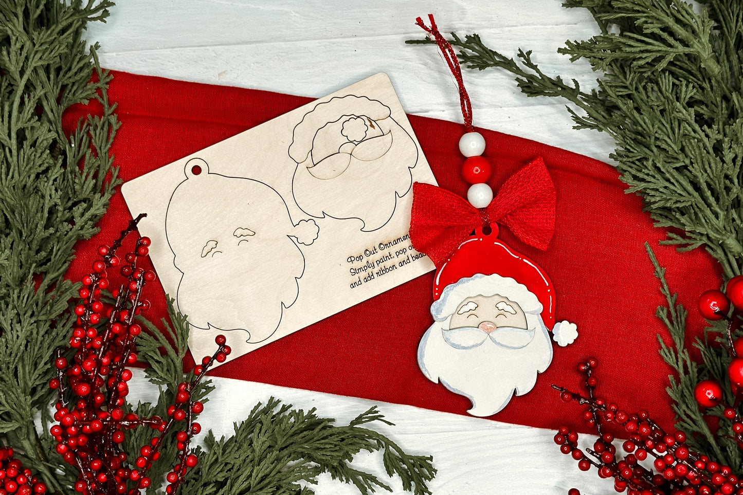 Pop-Out Christmas Tree Ornament Laser File | DIY Layered Ornament SVG | Perfect for Ornament Bar Crafting | Christmas Cookie Pop Out Laser