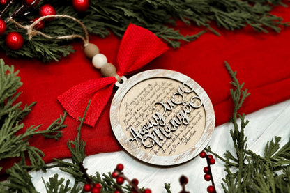 Joy to the World Christmas Ornament SVG for Laser Cutting - Beautiful Christmas Carol Round Design | Laser Ornament SVG | Easy Ornament svg