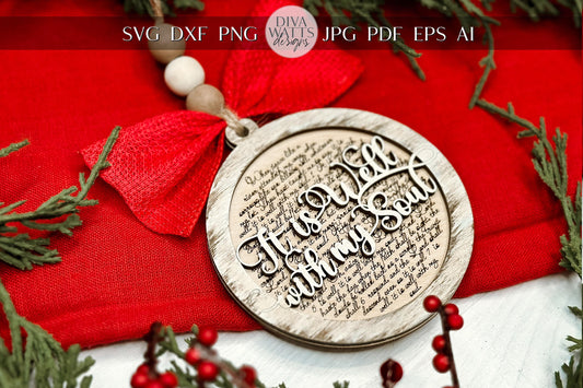 It Is Well with My Soul Ornament SVG for Laser Cutting - Elegant Hymn Design | Laser Ornament SVG | Easy Ornament svg