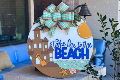 Sweet Summer Door Hanger SVG, Round Laser Cut File for Glowforge, Farmhouse Welcome Sign, Customizable Summer Design, Lemon Door Decor