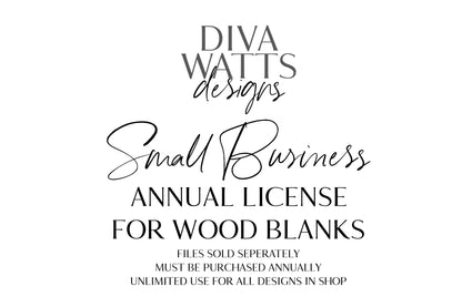 Small Business License for Unfinished Wood Blanks | Annual Commercial License for SVG Files | Sell DIY Wood Kits | Blanks Extended License