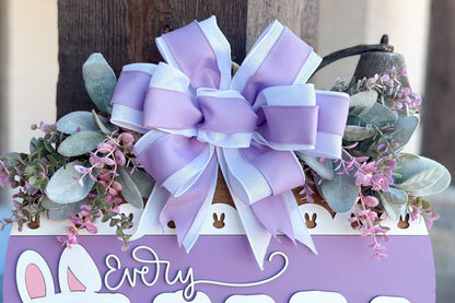 Every Bunny Welcome Easter Door Hanger SVG, Laser Cut File, 3D Layered Easter Sign, Spring Porch Decor, Glowforge, Xtool, Laser SVG