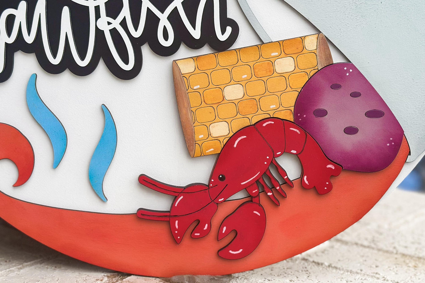 Hope You Brought Crawfish SVG | Boil Party Laser Cut File | Funny Cajun Door Hanger Sign | Crawfish Boil Sign for Xtool Glowforge Mudbug svg