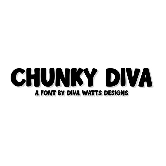 CHUNKY DIVA – Bold All Caps Display Font | Fun SVG Font for Cricut & Glowforge | Retro Boho Laser Cut Friendly Font oft Font Chunky Font