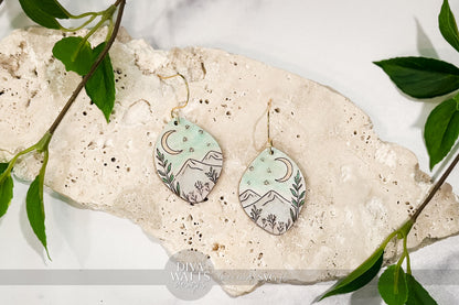 Laser Cut Earring SVG | Sunflower Engraved Teardrop Earrings File | DIY Jewelry for Glowforge xTool | Floral SVG Cut File