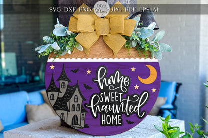 Laser Cut Door Hanger SVG | Hey There Pumpkin SVG File | DIY Round Wood Sign Template | Digital Fall Decor xTool Glowforge Cut File