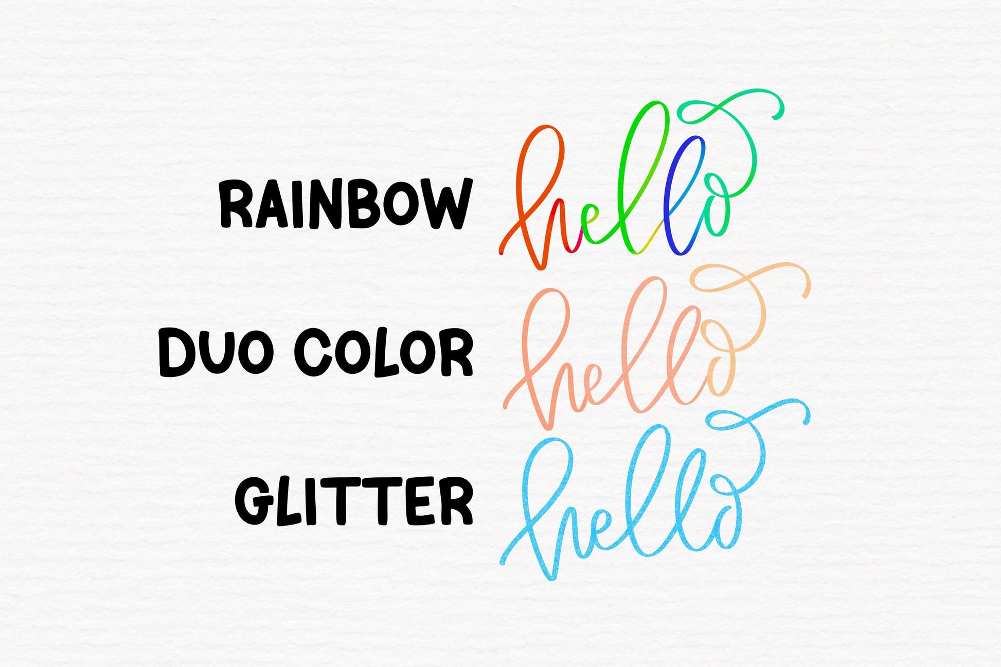 Procreate Calligraphy Brush Set for iPad – 9 Modern Script Brushes | Duo Color, Rainbow, Glitter, Monoline, SVG Lettering