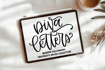 Procreate Calligraphy Brush Set for iPad – 9 Modern Script Brushes | Duo Color, Rainbow, Glitter, Monoline, SVG Lettering