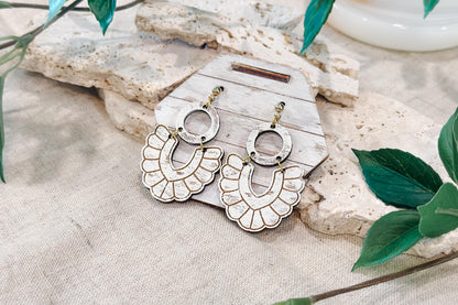 Boho Statement Earring SVG | Layered Laser Cut Jewelry Template | Digital Earrings Cut File for Glowforge xTool | DIY Accessory SVG