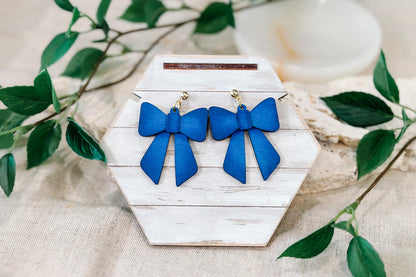 Laser Cut Earring SVG | Coquette Bow Statement Earrings Template | DIY Wood Jewelry SVG for Glowforge xTool | Holiday Cut File