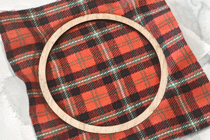 Embroidery Hoop Ornament SVG | Rustic Christmas Round Ornament Laser Cut File | DIY Holiday Décor for Glowforge xTool OMTech