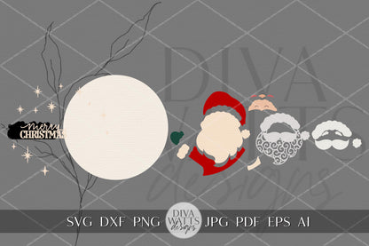 Laser Cut Door Hanger SVG | Baking Spirits Bright Sign | Christmas Round Template | Holiday Kitchen SVG for Glowforge xTool