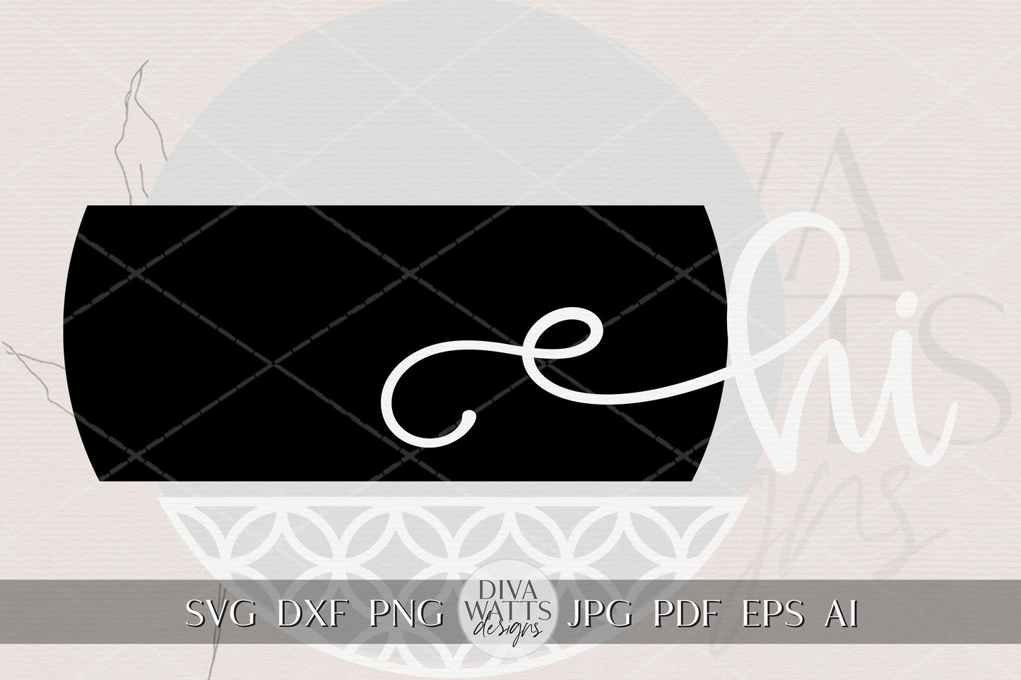 Geometric Hi Round Door Hanger SVG Laser Cut File – Layered Digital Sign Design for Glowforge, xTool, OMTech, Cricut, Porch Décor