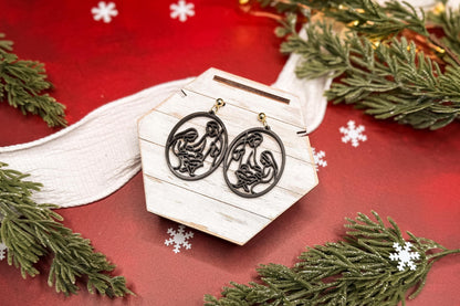 Nativity Scene Earrings SVG | Religious Christmas Earrings Laser Cut File for Glowforge xTool OMTech | Holy Family Jewelry SVG